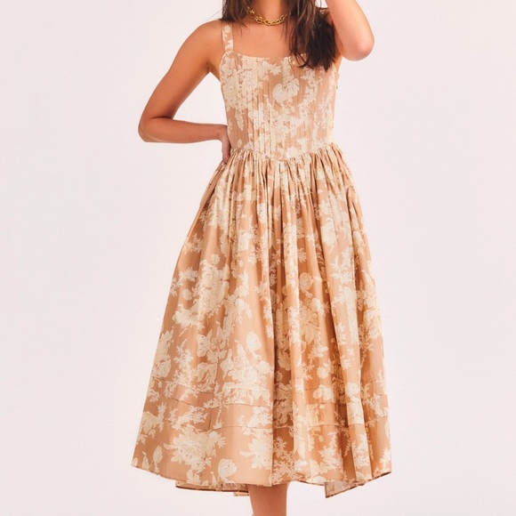 LoveShackFancy Dresses & Skirts - NWT LoveShackFancy - Majory Dress in Espresso Foam - Size 2